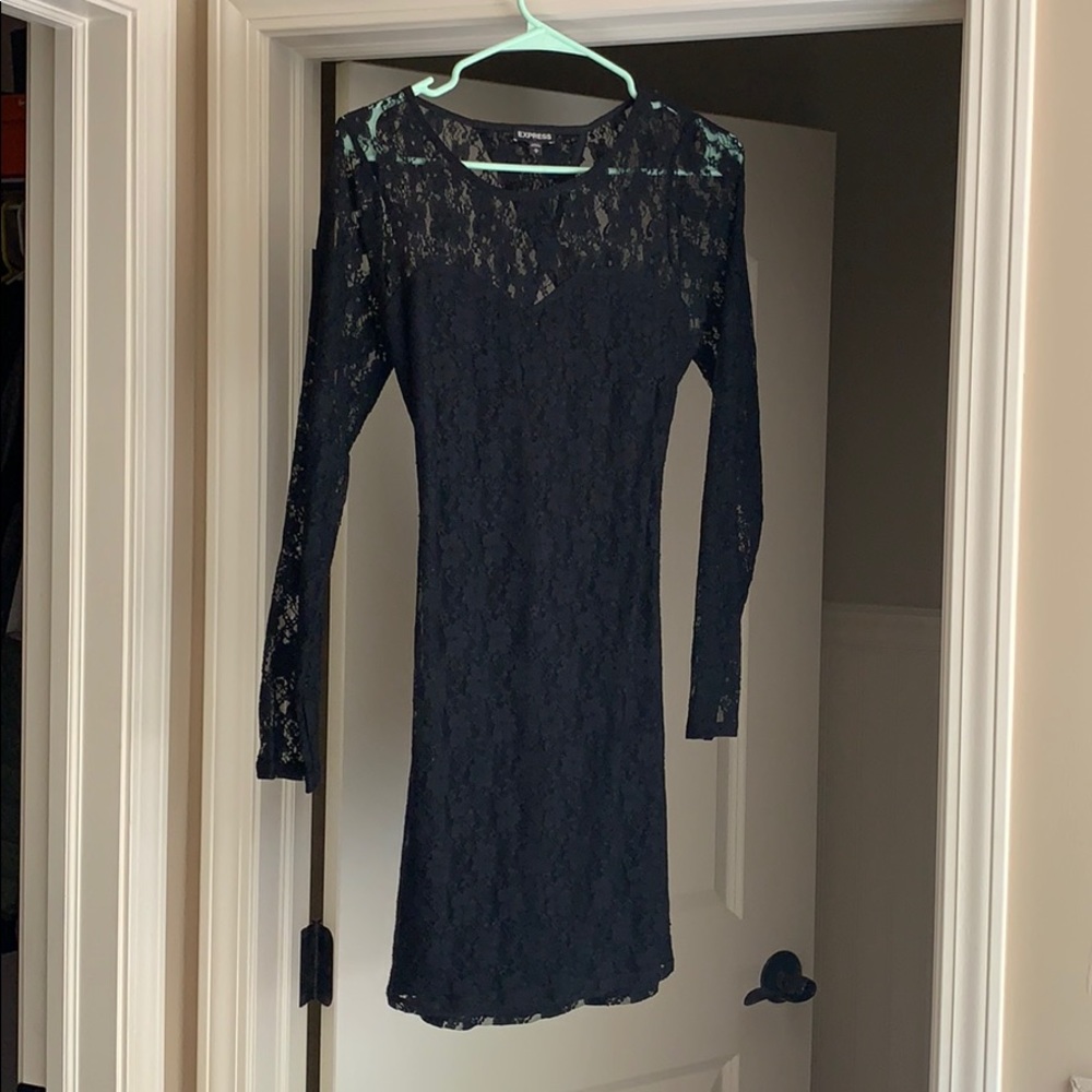 Black lace dress